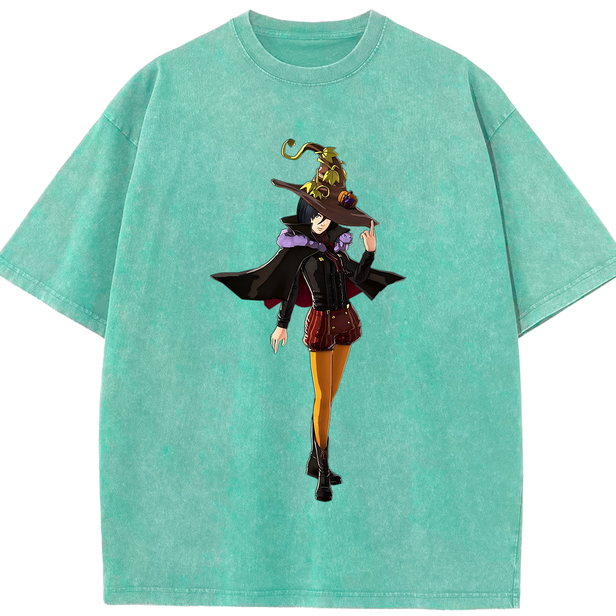 （画像用） 進撃の巨人 ミカサ·アッカーマン Attack on Titan Mikasa Ackerman 綿100% ヴィンテージ風 半袖Tシャツ（フロントプリント）